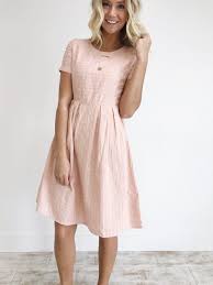 Sammi Dress In Blush Roolee Modest Dresses Fashion Clothes
