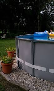Landscaping Around Base Of Intex Ultra Frame Pools Page 2 Pool Decor Landscaping Around Pool Backyard Pool Landscaping