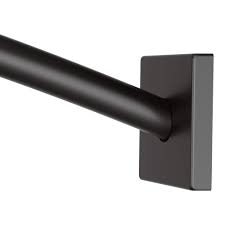 Matte black shower curtain rod. Moen Csr2168bl Triva Adjustable Curved Shower Curtain Rod Matte Black Buy Online In Angola At Angola Desertcart Com Productid 131707045