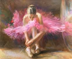 Elena Rezayeva Ballerina In Pink Ballet Painting Ballerina Art Paintings Ballerina Art