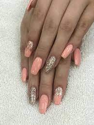 Coffin Nail Designs Peach Nails No Chip Nails Coffin Nails Designs