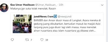 Kasus jne dan banser didukung jne pedasnya hellyeah premium sambal hingga menurut gus yaqut kehadiran kiai ma ruf amin kasus jne dan banser j a s m e r a h 5 begini semboyan gp ansor dan banser melawan pki duta co berita harian terkini gedung dprd papua barat. Ansor Banser Diusir Di Tanah Melayu Tokoh Sumut Makanya Jangan Suka Tolak Menolak Rasain Suara Nasional