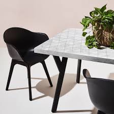 Pod Tub Chair Black Marble Table Top Marble Top Chair