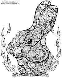 Cute Bunny From Awesome Animals Vol 2 Mandala Coloring Pages Animal Coloring Pages Dragon Coloring Page