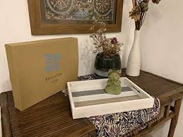 The latest on our store health and safety plans. Rustic Wooden Serving Tray For Ottoman Coffee Table 16 3 L X 12 2 W X 2 H Inches Multicolor Pricepulse