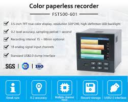 Fst500 601 Multi Channel Use Paperless Color Chart Pressure Temperature Recorder