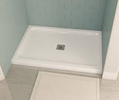 Article #69375055 model #base 48 format 48x32x2 3/4. Maax Olympia 48 W X 32 D White Single Curb Shower Base With Center Drain At Menards