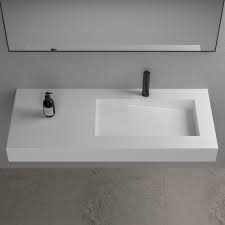 slope stone resin wall hung basin 1200