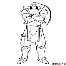 How To Draw Alphonse Elric | Fullmetal Alchemist Anime - Sketchok Easy  Drawing Guides