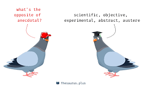 Words Anecdotal And Scientific Are Semantically Related Or Have Opposite Meaning Anecdotal evidence suggests that these committees have some degree of success. words anecdotal and scientific are