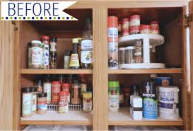 how to organize your spice cabinet