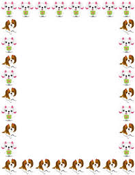 Free printable watercolor spring stationery for 8.5 x 11 paper. School Clip Art Borders Stationary Border Paper Free Printable Dogs And Puppy Border Paper Borders For Paper Free Stationery Clip Art Borders