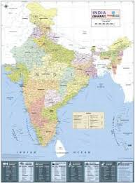 India Map Physical Wall Chart Paper Print Maps