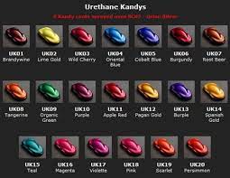 All colors are available in touch up pens, touch up bottles, spray paint, and other professional sizes. House Of Kolor Urethane Kandy Kandy Basecoats Candy Paint Paint Color Chart Candy Paint Cars