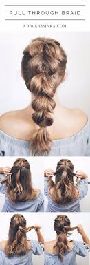 Cool Hair Tutorials For Summer Pull Through Braid Tutorial Easy Hairstyles And Creative Looks Thick Hair Styles Medium Simple Prom Hair Short Hair Tutorial