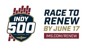 In honor of the month of may, here's a #tbt to when i had the privilege of designing the 2013 indy 500 logo. Race To Renew Renew Your Tickets Now For The 2019 Indianapolis 500 Youtube