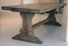 Grey/brown solid wood trestle dining table. 100 Trestle Dining Tables Ideas Trestle Dining Tables Dining Dining Table