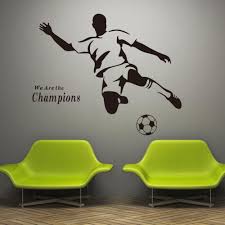 Football Boy Wallpaper 3d Wall Stickers 8257 For Kids Room Vinyl Removable Art Mural Home Decor Footbal Wall Stickers Bedroom Sports Decorations Kid Room Decor