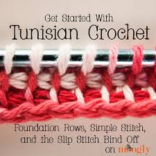 A simple striped tunisian blanket. Get Started With Tunisian Crochet Video Tutorial On Moogly