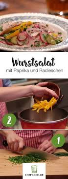 Wurstsalat Mit Paprika Und Radieschen Wurstsalat Wurstsalat Rezept Salat