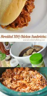 Shredded Barbecue Chicken Sandwich Recipe Barbeque Chicken Chicken Sandwich Recipes Recipes