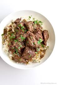 Stir in the vinegar, ketchup, worcestershire sauce, sugar, and basil. Easy Stew Beef And Rice Recipe She Wears Many Hats