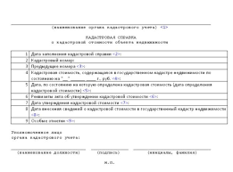 Novaya Forma Kadastrovoj Spravki O Kadastrovoj Stoimosti Obekta Ooo Geokadastr43 G Kirov