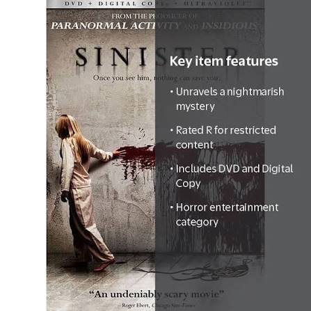 Lionsgate Home Entertainment, Horror DVD, Sinister, Digital Copy -  Walmart.com