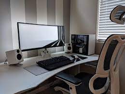 Neutral Colors Enhance Your Workspace With Rosewoods High Grade Desk Accessories Link In Bio Rosewood Setups Gaming Room Setup Gaming Desk Setup Gamer Room