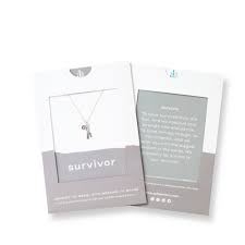 Check spelling or type a new query. Survivor Silver Ribbon Pendant With Crystal Necklace Asha Blooms