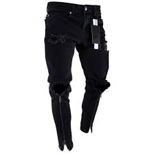 Just how it looks in the picture! Acheter Jeans De Designer Pour Hommes Avec Fermeture A Glissiere Noire Pantalon Noir Et Dechire Coupe Slim De 20 87 Du Northfacedhtop Fr Dhgate Com