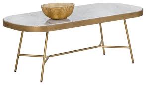 A coffee table with serious industrial impact. Kayne Coffee Table Rectangular Antique Brass White Marble Contemporary Coffee Tables By Rustic Home Furnishings Houzz