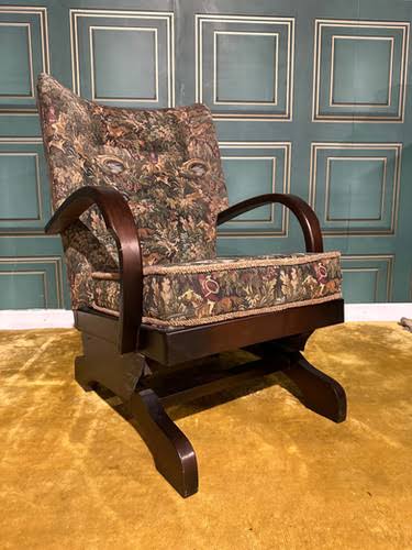 Vintage Upholstered Rocking Chair - Hunt Vintage