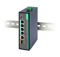 LINOVISION Industrial 2-Port Gigabit PoE++ Switch With SFP - 90W Per Port,  180W Total, DIN Rail, -40°C To 85°C