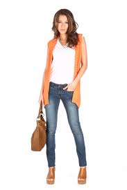 Chaleco Largo Naranja Fashion Clothes Levi Jeans
