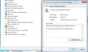 PCI Serial Port & PCI Simple communication controller - Mi... - HP Support Community - 8433614
