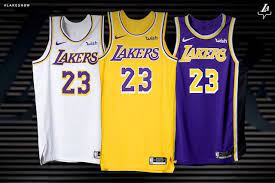 Los angeles lakers jerseys & gear don the purple and gold and show love for one of the most accomplished sports franchises in history with official los angeles lakers jerseys and gear from nike. New Lakers Nike Jersey Officially Unveiled For 2018 19 Nba Season Lakers Nation