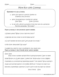 Includes commas in dates, commas in lists, commas in dialogue they will add commas to separate items or phrases in a series. Englishlinx Com Commas Worksheets