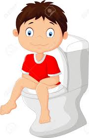 In die toilette = into the room auf die toilette= (to sit down) on the toilet. Little Boy Cartoon Sitting On The Toilet Royalty Free Cliparts Vectors And Stock Illustration Image 38817159