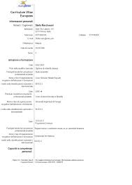 La guida pratica e completa sul nuovo modello curriculum vitae europass: Esempio Reale Di Curriculum Vitae Europeo Esempio Curriculum Europass