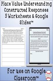 4 Nbt 1 Constructed Responses Google Classroom Worksheets In 2020 Constructed Response Elementary Resources Teachers Pay Teachers Seller