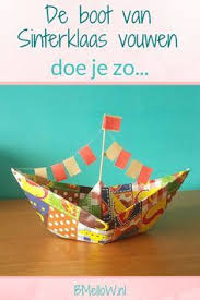 De Boot Van Sinterklaas Vouwen Sinterklaas Knutselen Sinterklaas Boot Knutselen