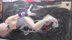 FetiSale - Video 原神珊瑚宫心海肉色乳胶衣兔女郎cos 绿色粘液涂满全身，保鲜膜紧包腌制入味水下捆绑郊狼g塞电击