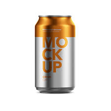 Download Packreate Aluminium Can With Metallic Finish Mockup Front View PSD Mockup Templates
