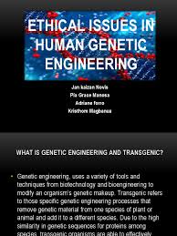 This presentation summarises their core ethical arguments. Bioethical Issues Genetic Engineering Cloning