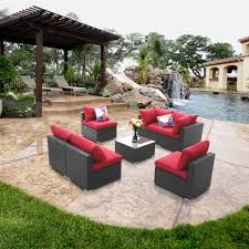 We did not find results for: Ainfox 7 Pieces Outdoor Patio Furniture Sofa Set On Clearance All Weather Black Pe Wicker Sectional Lawn Rattan Couch Conversation Chair Set With Red Thickened Cushions Glass Table Walmart Com Walmart Com
