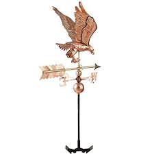 Bonne Direction Girouette Bantam Eagle Cuivre Poli Style Rustique Girouette Pour Cabane De Jardin Support De Toit De Support De Toit Style Rustique Girouette