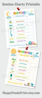 Morning And Bedtime Checklist Printable Morning Routine
