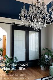 This is the second time we have used them to design. The Sophisticated Home Office Week 3 Diy Black And Glass Barn Doors Eclectic Twist