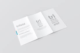 14x8 5 Trifold Brochure Mockup Trifold Brochure Postcard Mockup Business Card Mock Up